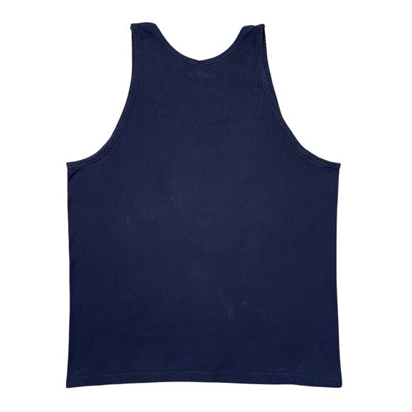 Riot Fest Music Festical Chicago IL Palm Trees Sunset Navy Tank Top Mens Size XL - Picture 2 of 4